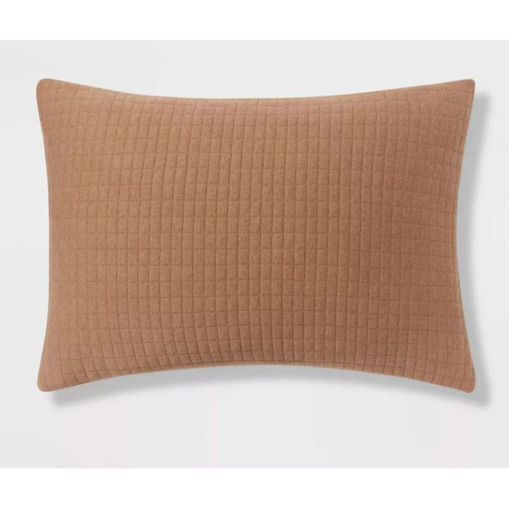 Threshold - Standard Jersey Quilt Sham Light Brown - Threshold Brown - Picture 3 of 4